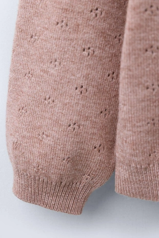 Трикотажный джемпер с вышивкой в виде цветов