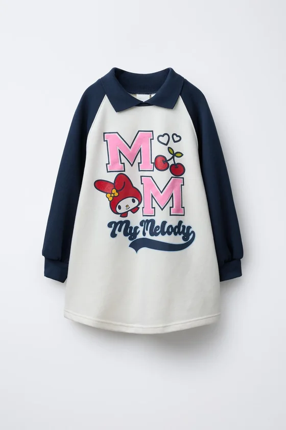 ПЛАТЬЕ ИЗ МЯГКОЙ ТКАНИ С РУКАВАМИ РЕГЛАН MY MELODY © SANRIO