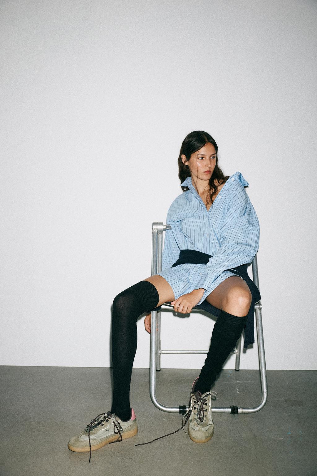 Zara Комбинированные спортивные кроссовки - Цвет зеленый хаки