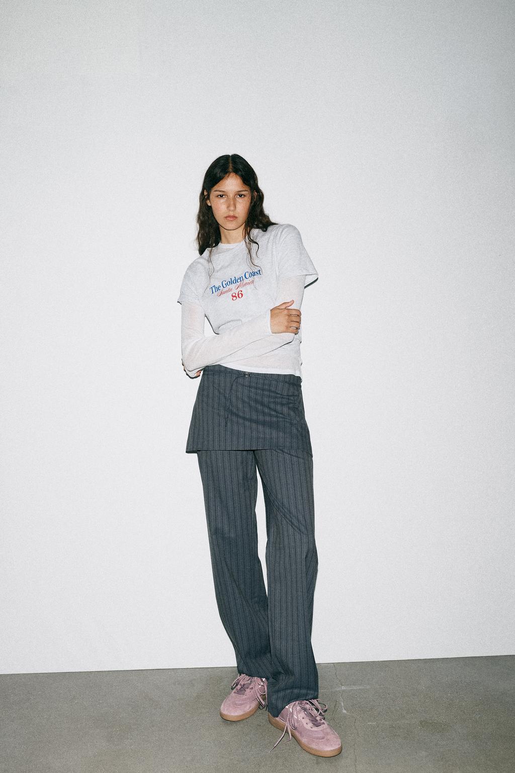 ふわさら Zara Комбинированные спортивные кроссовки - Цвет цвет мальвы
