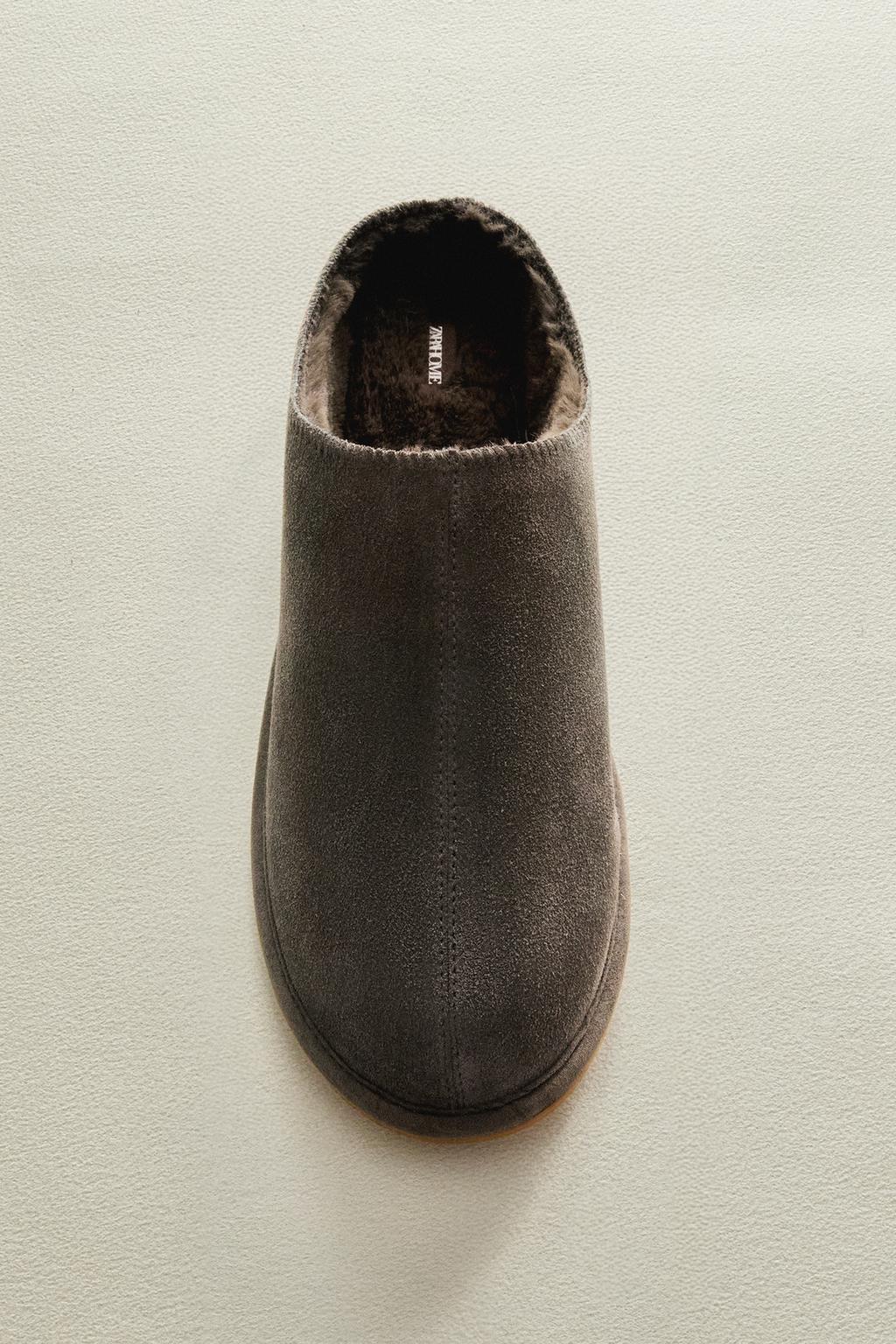 Кожаные мюли zara