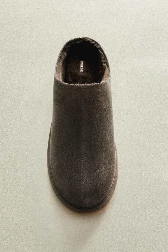 Кожаные мюли zara