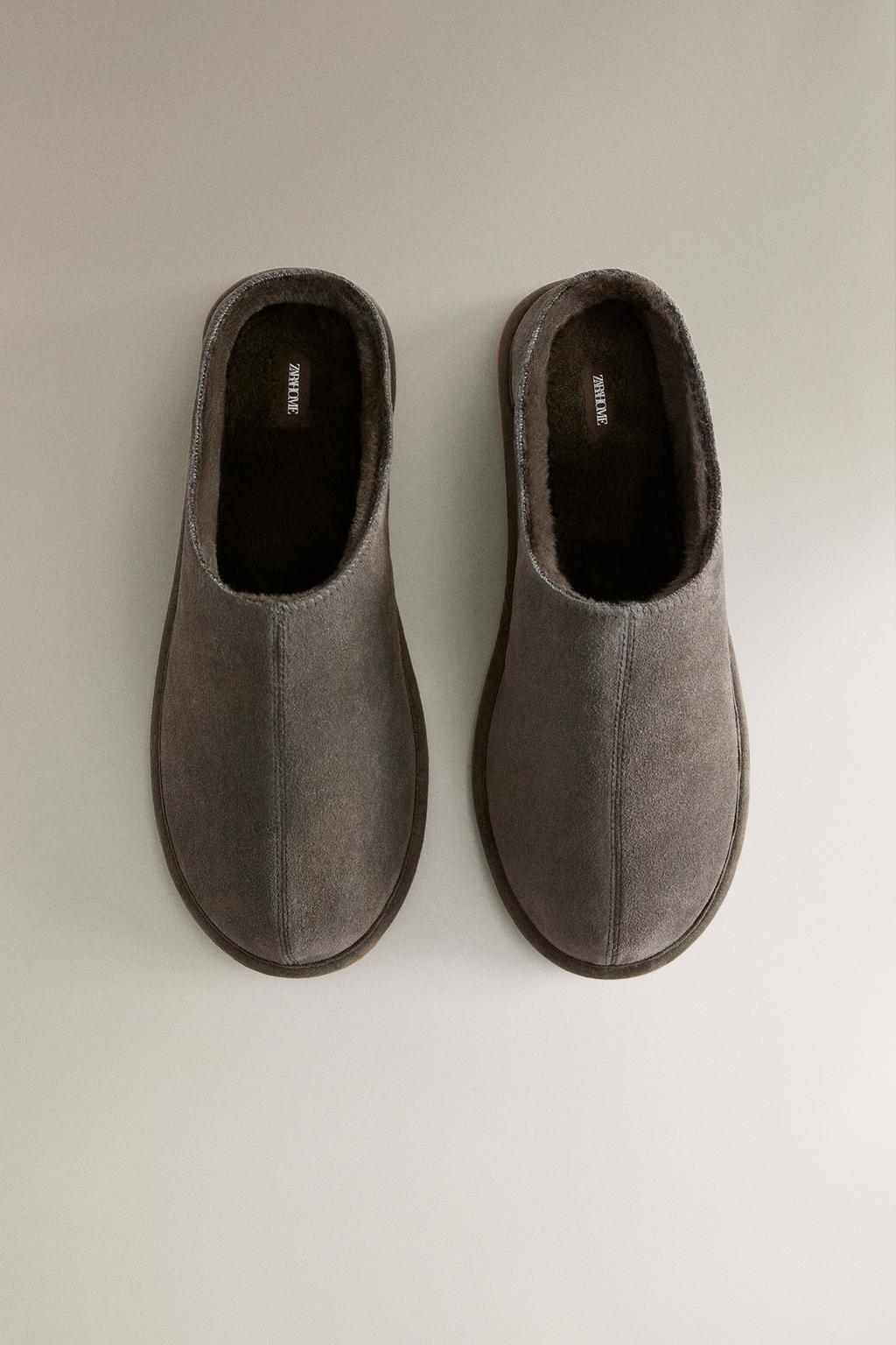 Кожаные мюли zara