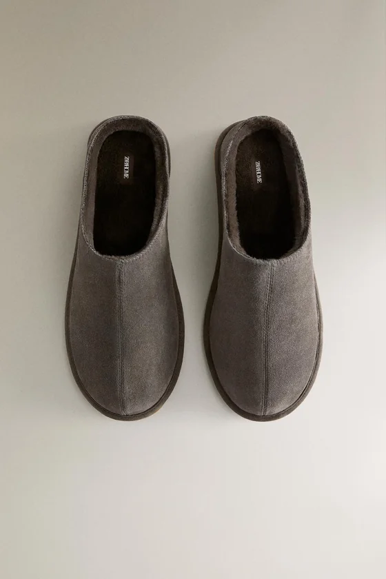 Кожаные мюли zara