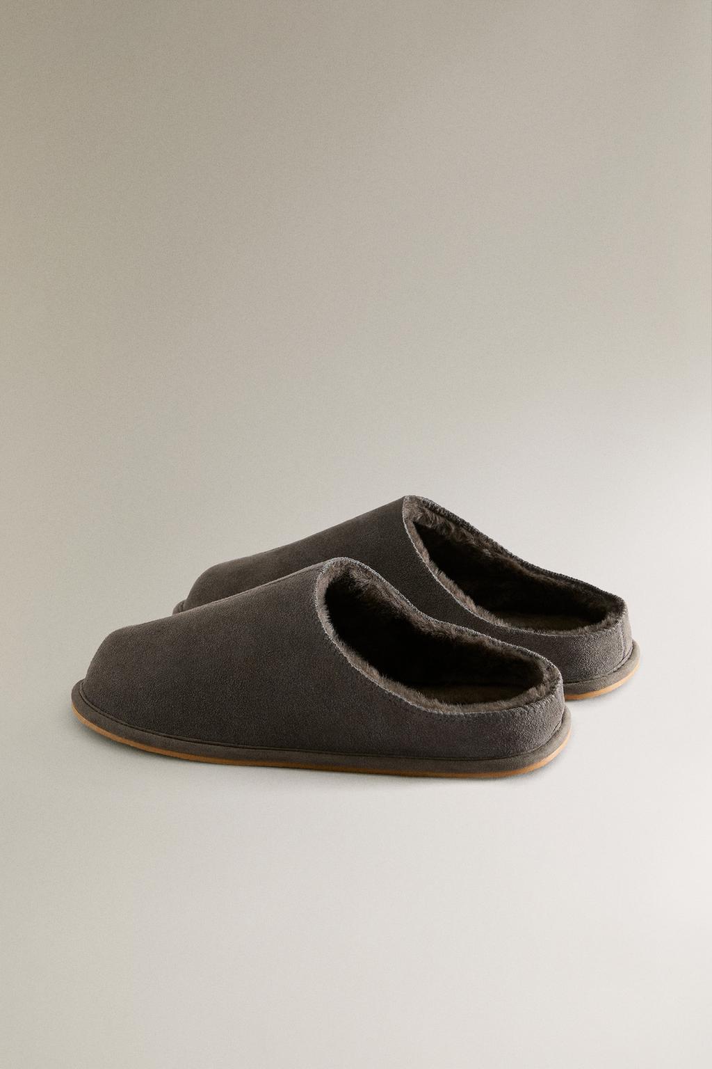 Кожаные мюли zara