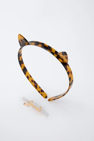 Набор из заколки и ободка для волос «котенок»- Заказать в России