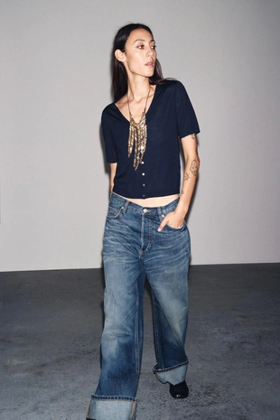 Куртка из 100% сверхтонкой шерсти с короткими рукавами- Заказать в России