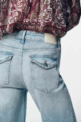 Джинсы Z1975 клеш с низкой посадкой- Заказать в России