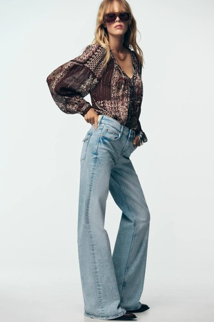 Джинсы Z1975 клеш с низкой посадкой- Заказать в России