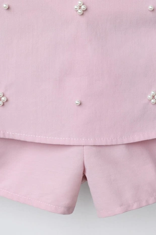 Юбка-шорты с воланами и жемчугом- Заказать в России