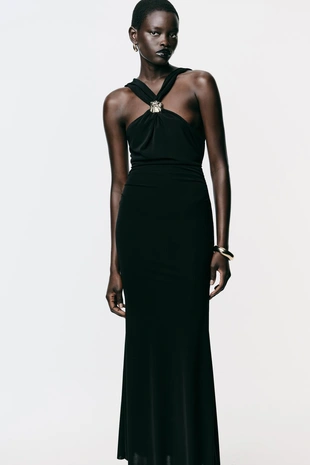 Платье с фурнитурой на запáхе- Заказать в России