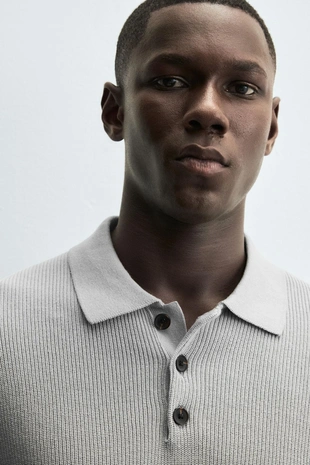 Поло из жемчужного трикотажа- Заказать в России