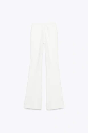 Брюки из крепа с расклешенным низом- Заказать в России