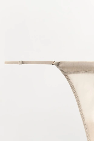 Комбинированные трусы-танга с шелком- Заказать в России