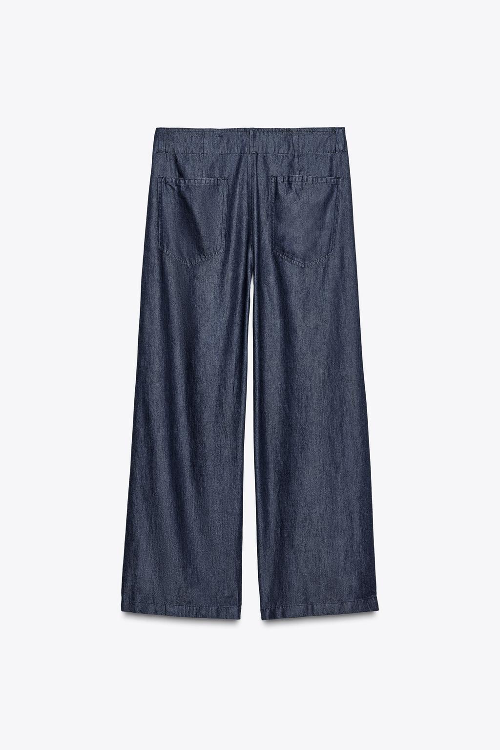 ДЖИНСОВЫЕ БРЮКИ С ПЕРЕКРЕСТНОЙ ЗАСТЕЖКОЙ — ZW COLLECTION