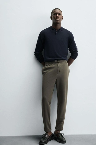 Брюки EASY CARE с поясом на шнурке- Заказать в России