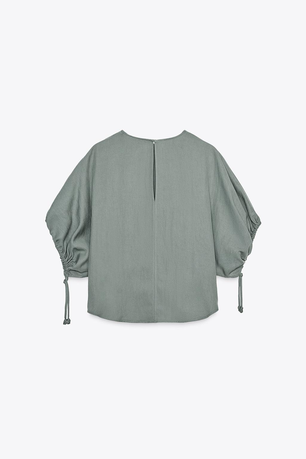 БЛУЗА С ОБЪЕМНЫМИ РУКАВАМИ — ZW COLLECTION