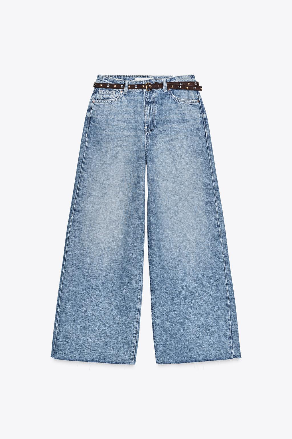 ДЖИНСЫ Z1975 WIDE LEG CROPPED С ВЫСОКОЙ ПОСАДКОЙ И ПОЯСОМ