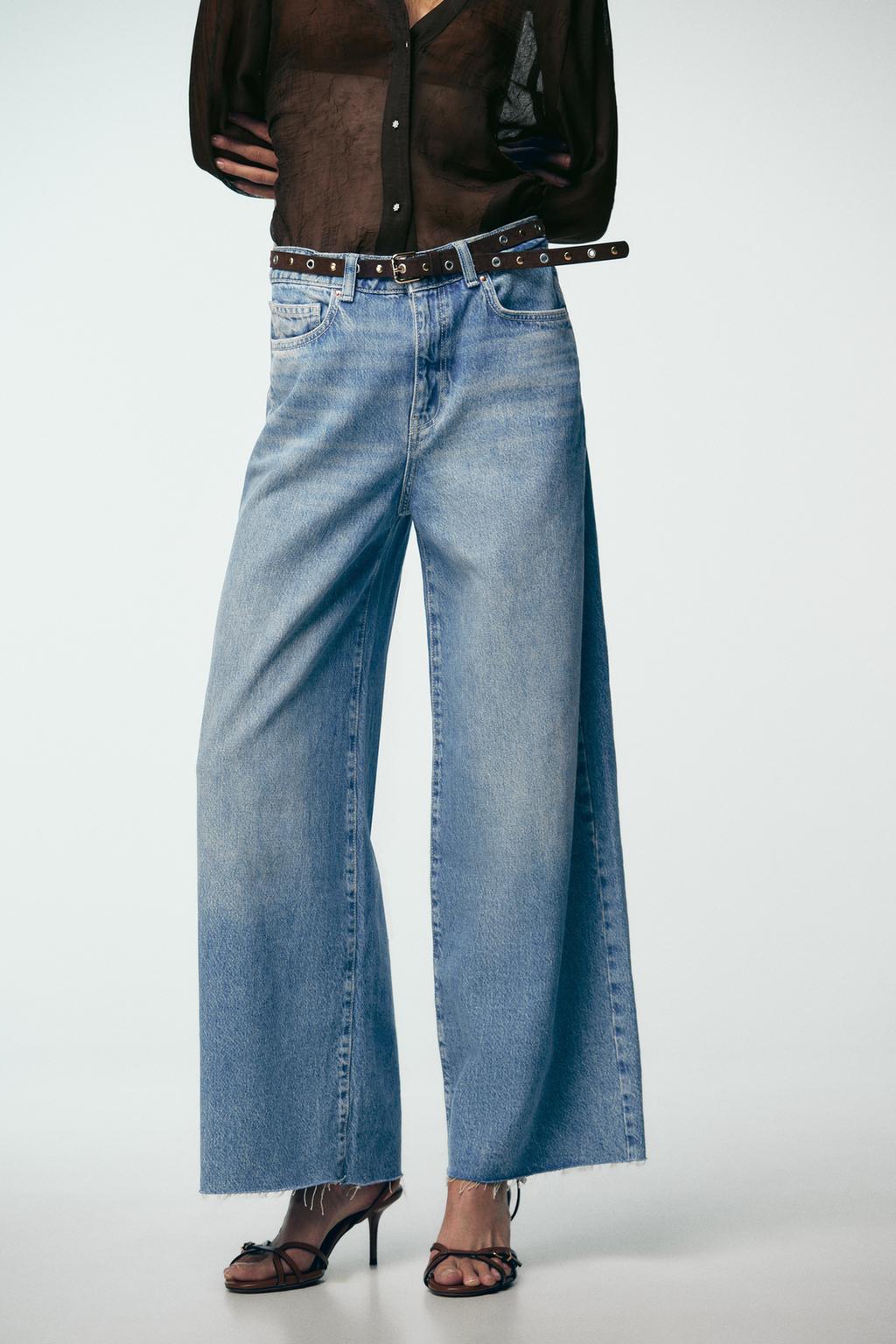 ДЖИНСЫ Z1975 WIDE LEG CROPPED С ВЫСОКОЙ ПОСАДКОЙ И ПОЯСОМ