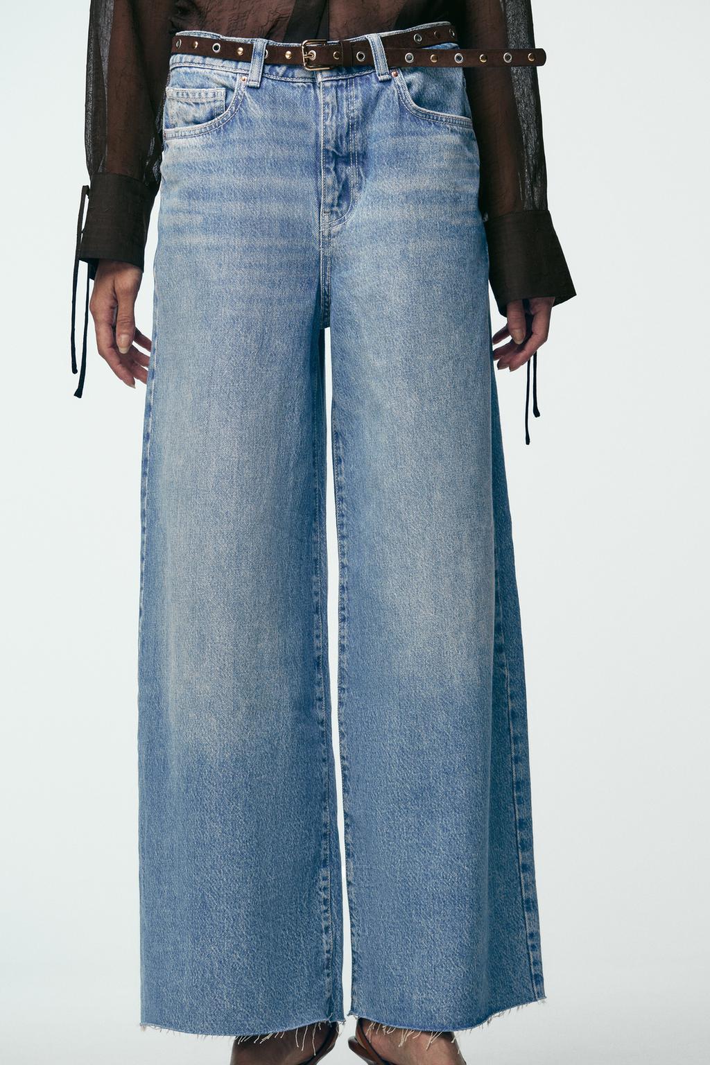 ДЖИНСЫ Z1975 WIDE LEG CROPPED С ВЫСОКОЙ ПОСАДКОЙ И ПОЯСОМ