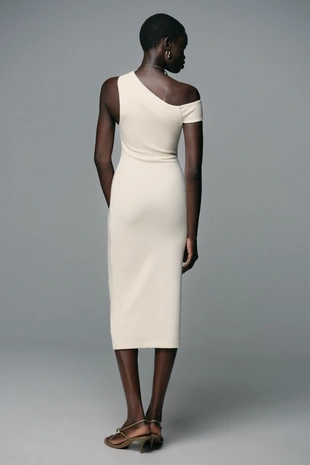 Платье миди со сборками- Заказать в России