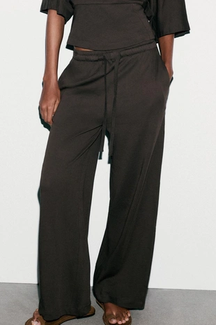 Прямые хлопковые брюки