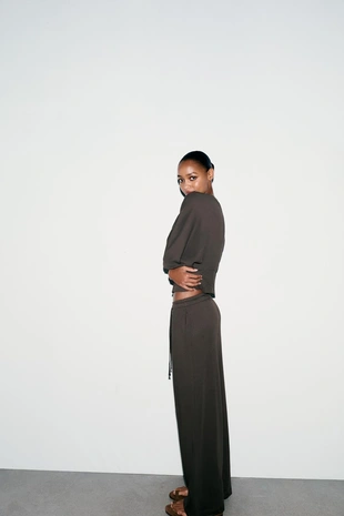 Прямые хлопковые брюки