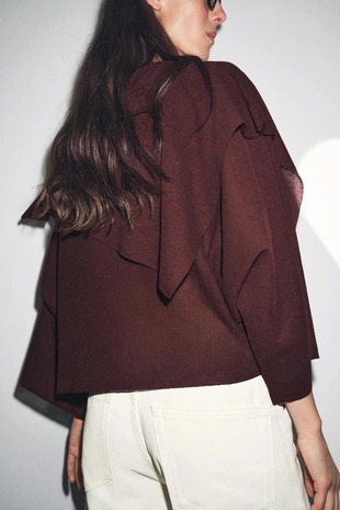 Однотонный трикотажный топ-накидка- Заказать в России