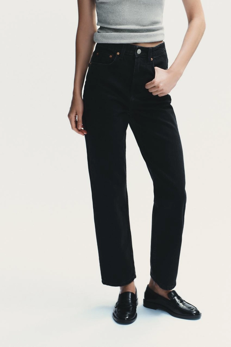 Джинсы trf mom fit с высокой посадкой