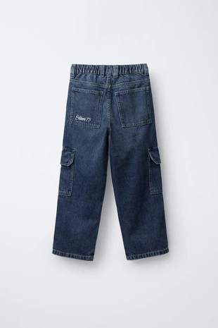 Джинсы карго с вышивкой- Заказать в России