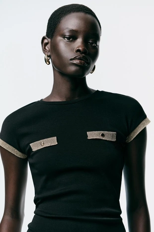 Футболка с металлизированной нитью- Заказать в России