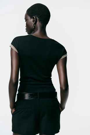 Футболка с металлизированной нитью- Заказать в России