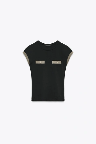 Футболка с металлизированной нитью- Заказать в России