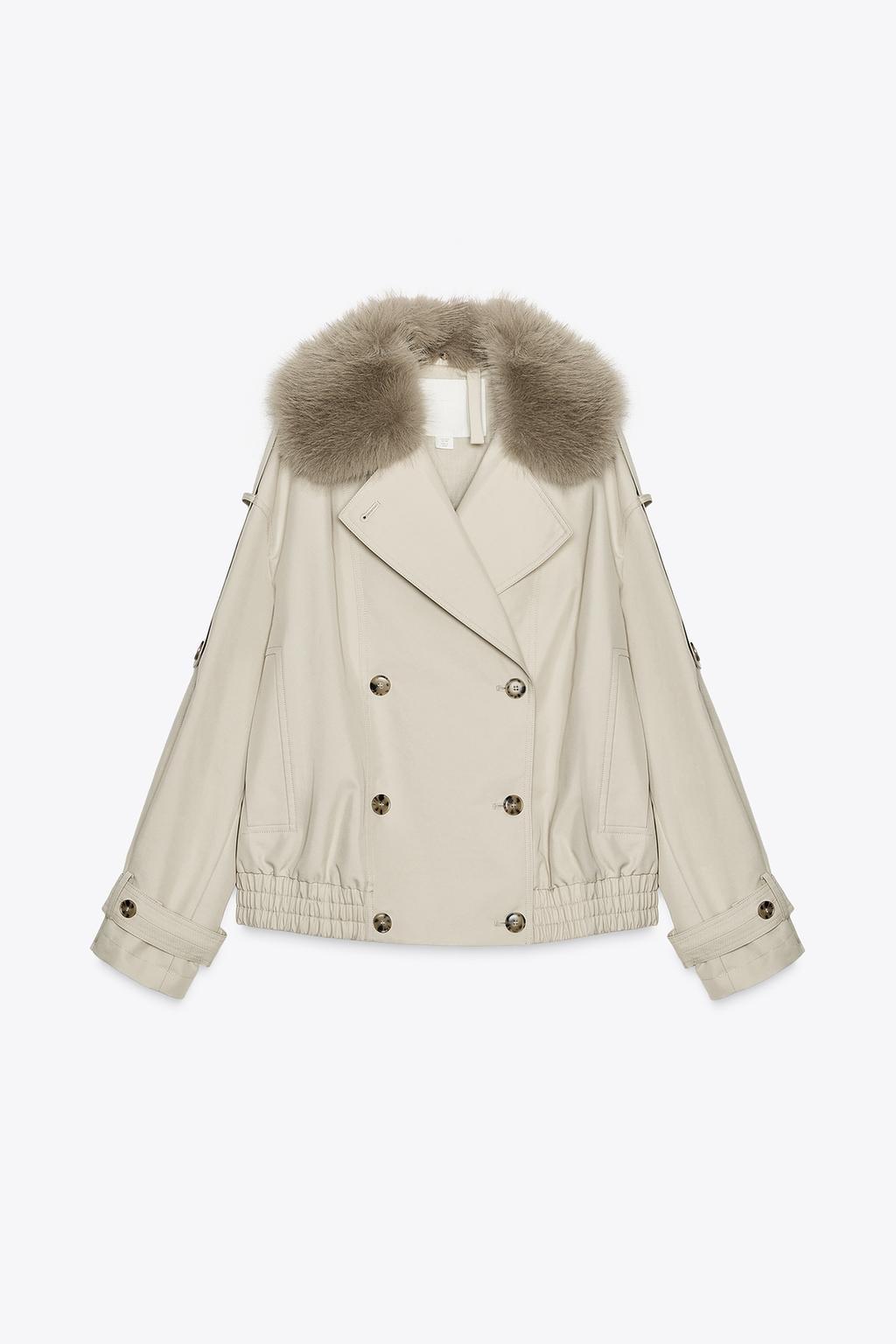 КУРТКА С ВОРОТНИКОМ ИЗ ИСКУССТВЕННОГО МЕХА — ZW COLLECTION