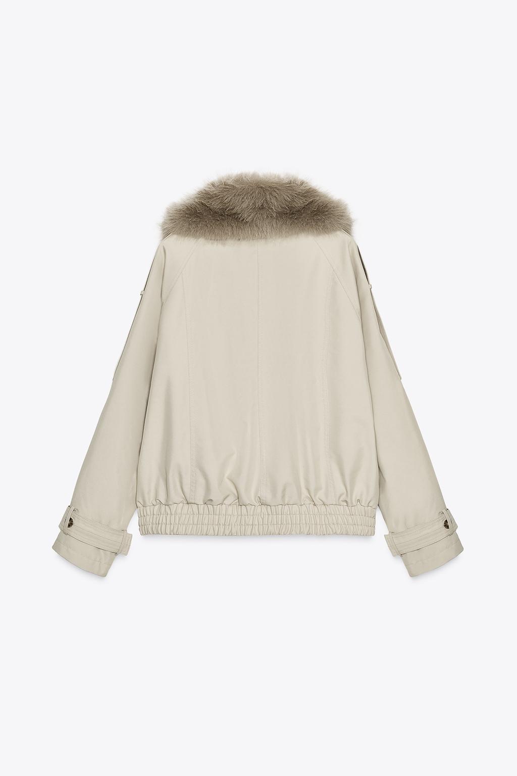 КУРТКА С ВОРОТНИКОМ ИЗ ИСКУССТВЕННОГО МЕХА — ZW COLLECTION