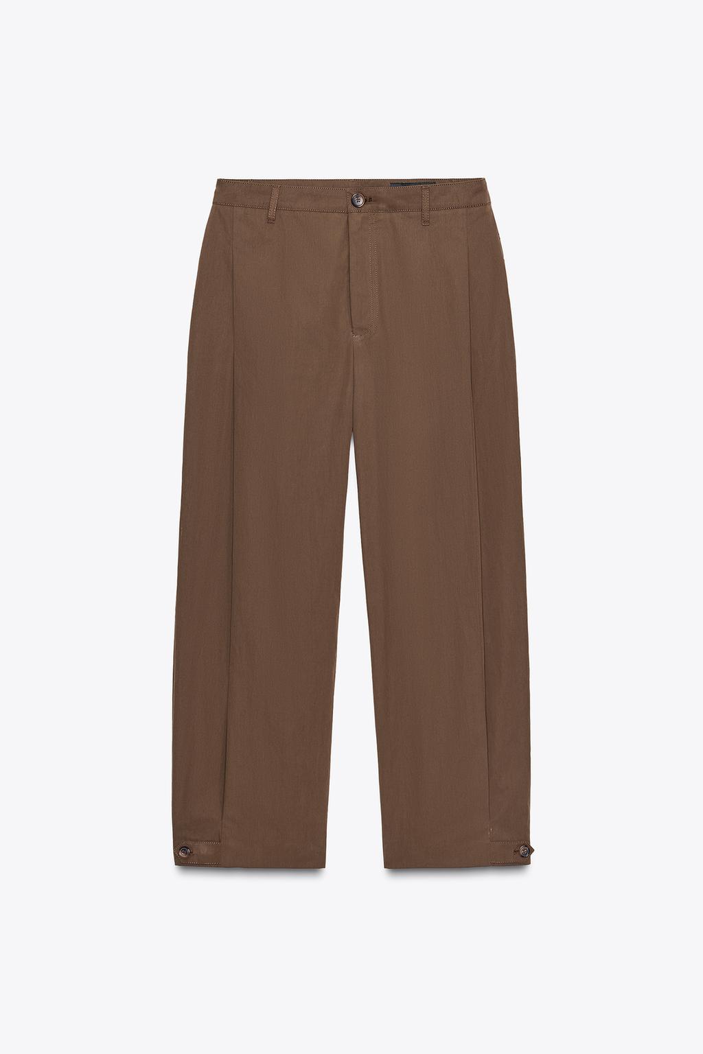 БРЮКИ С ЗАЩИПАМИ И ШЛЕВКАМИ — ZW COLLECTION