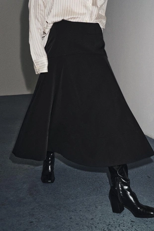 Юбка с кушаком и оборкой — ZW COLLECTION- Заказать в России