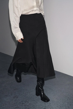 Юбка с кушаком и оборкой — ZW COLLECTION- Заказать в России