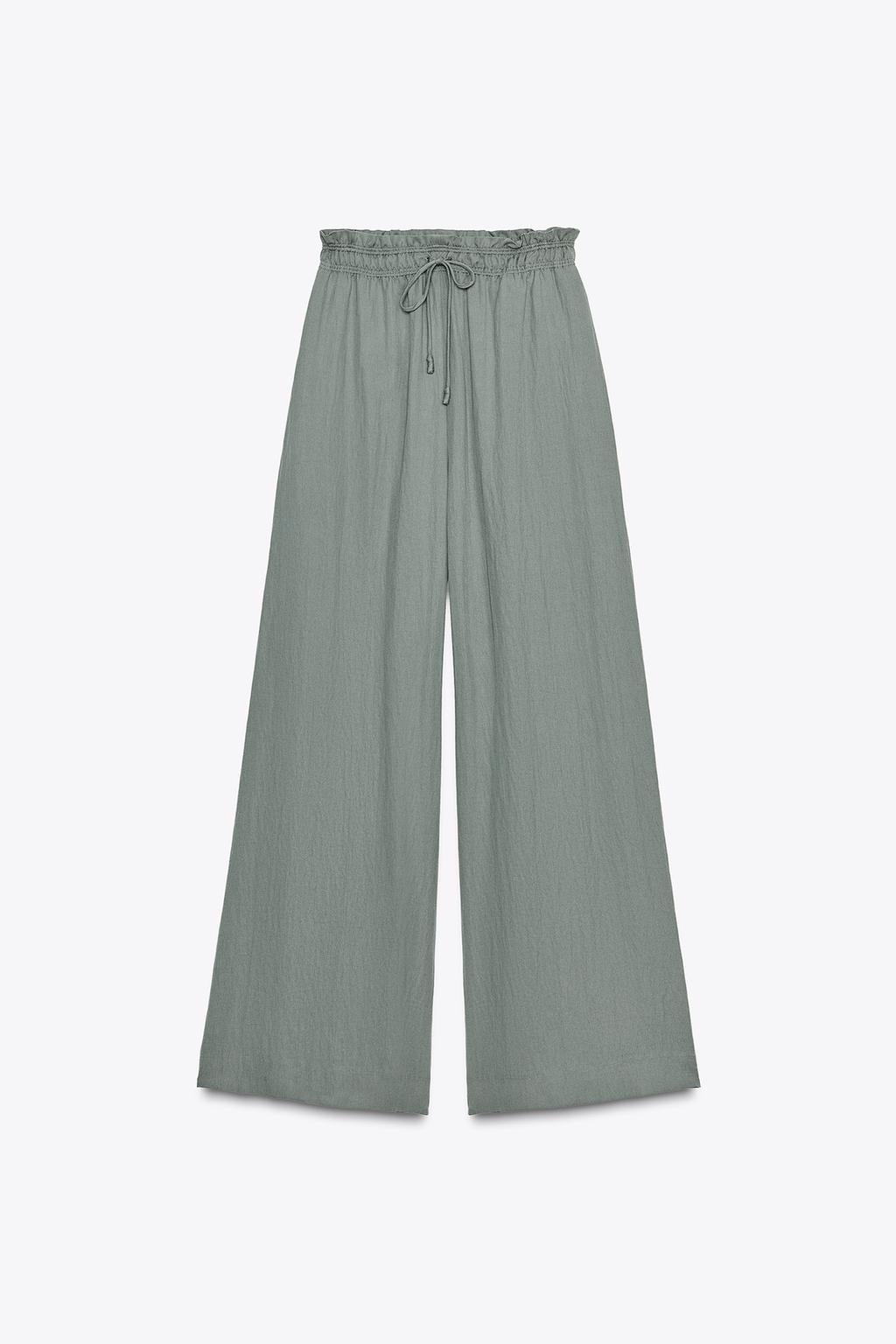 БРЮКИ В ПИЖАМНОМ СТИЛЕ ИЗ ТЕКУЧЕЙ ТКАНИ — ZW COLLECTION