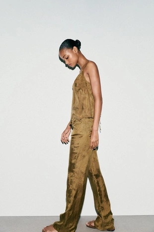 Пижамные брюки с поясом- Заказать в России