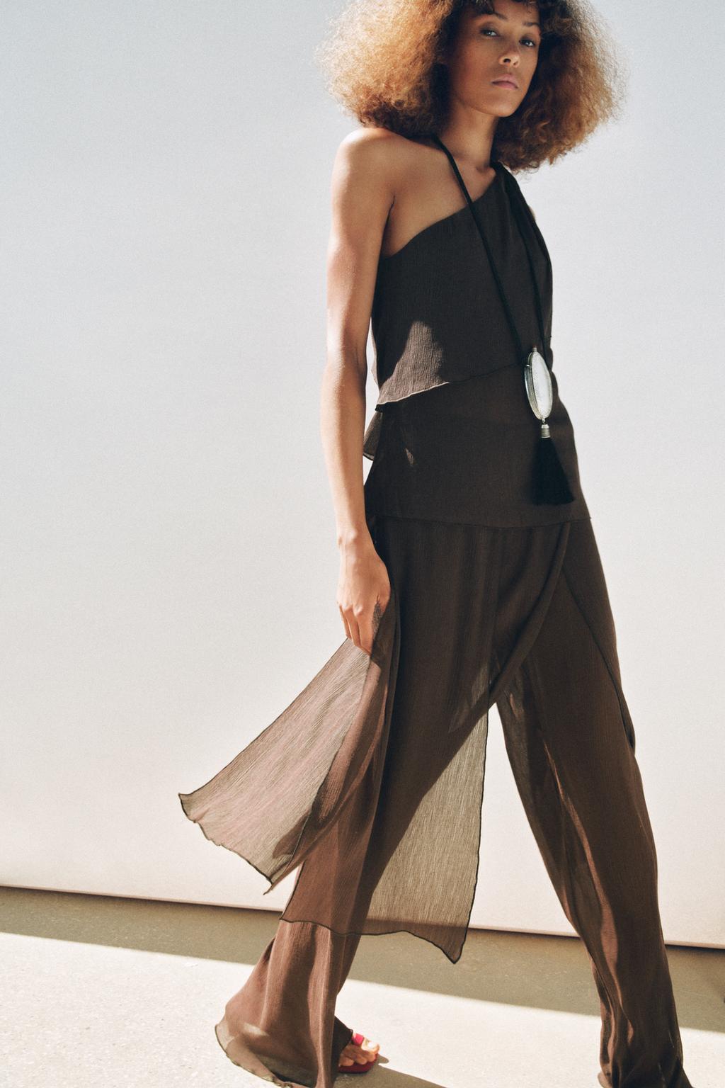 TEXTURED PAREO TROUSERS
