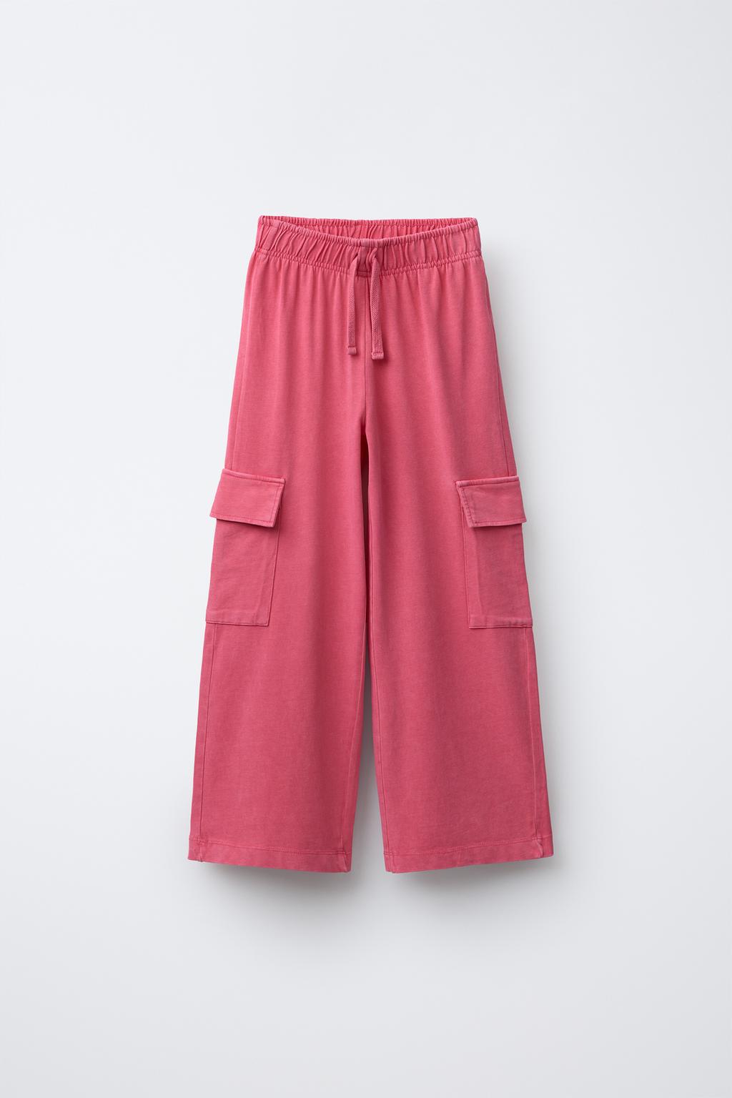БРЮКИ WIDE LEG КАРГО С ЭФФЕКТОМ ПОТЕРТОСТИ