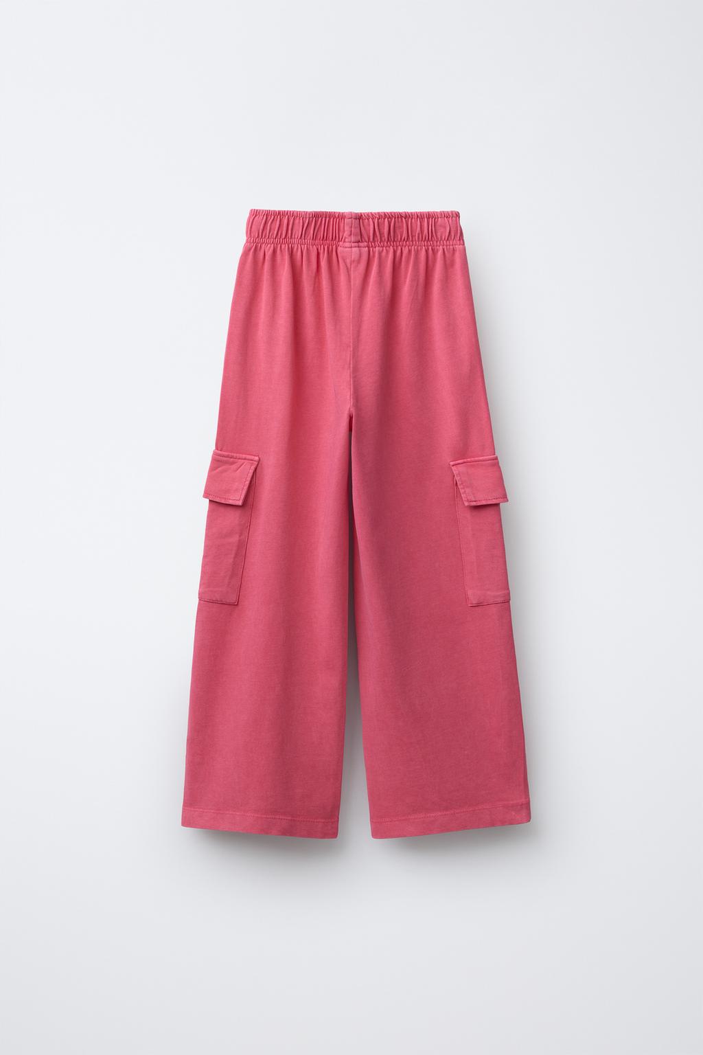 БРЮКИ WIDE LEG КАРГО С ЭФФЕКТОМ ПОТЕРТОСТИ