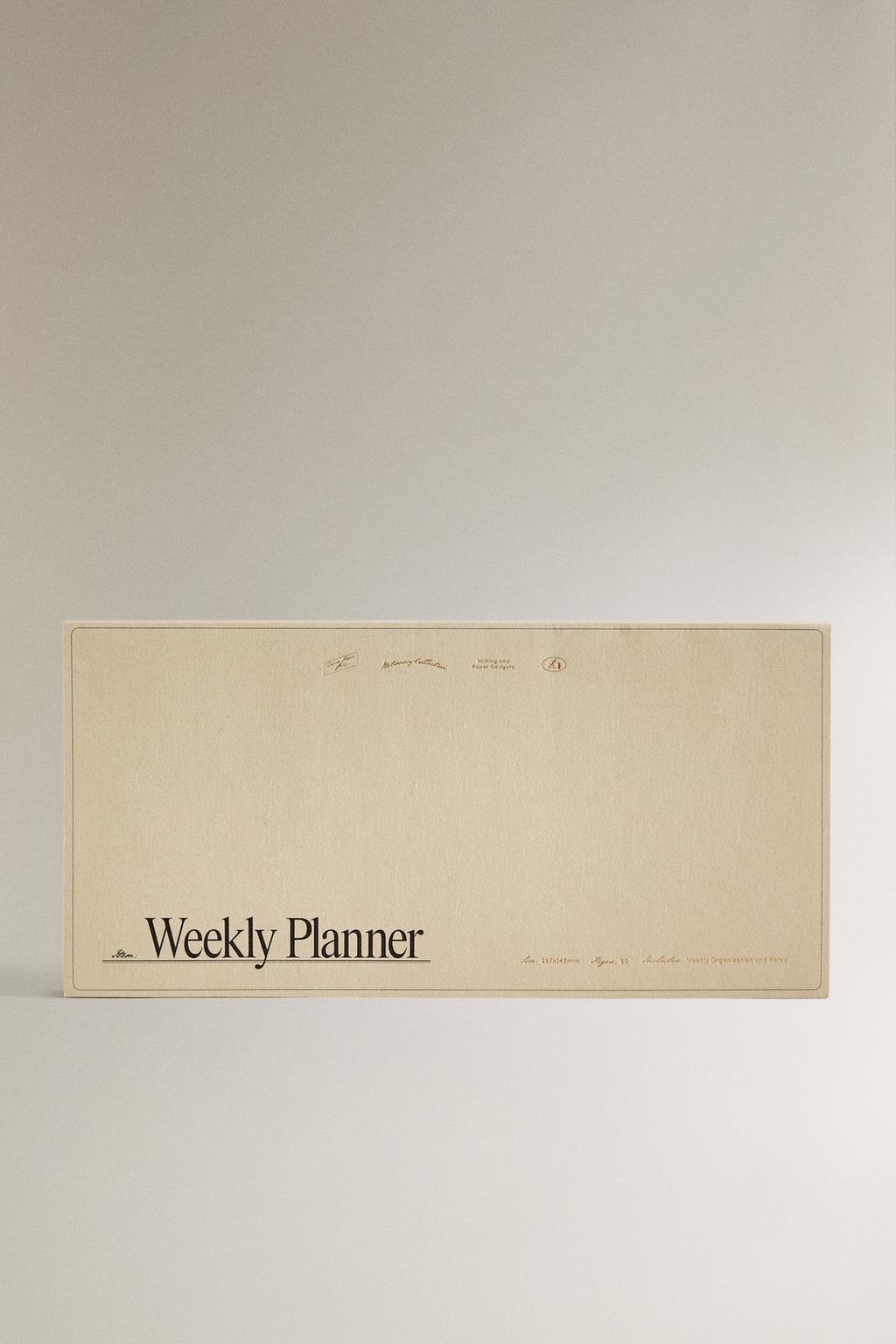 Еженедельник weekly planner zara