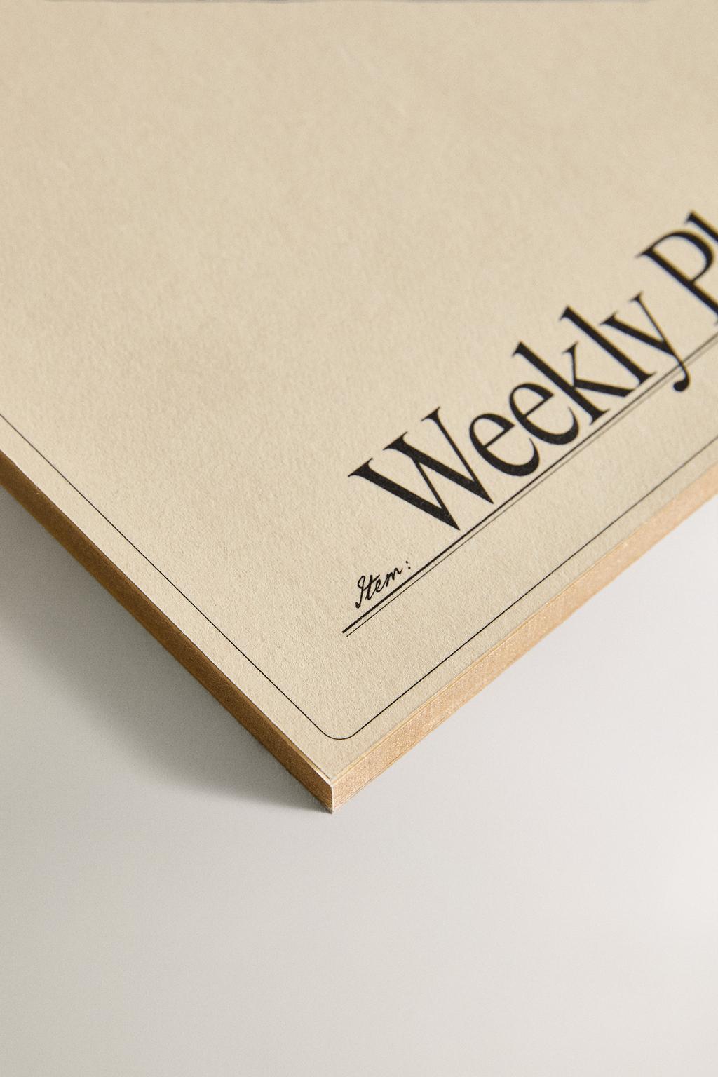 Еженедельник weekly planner zara
