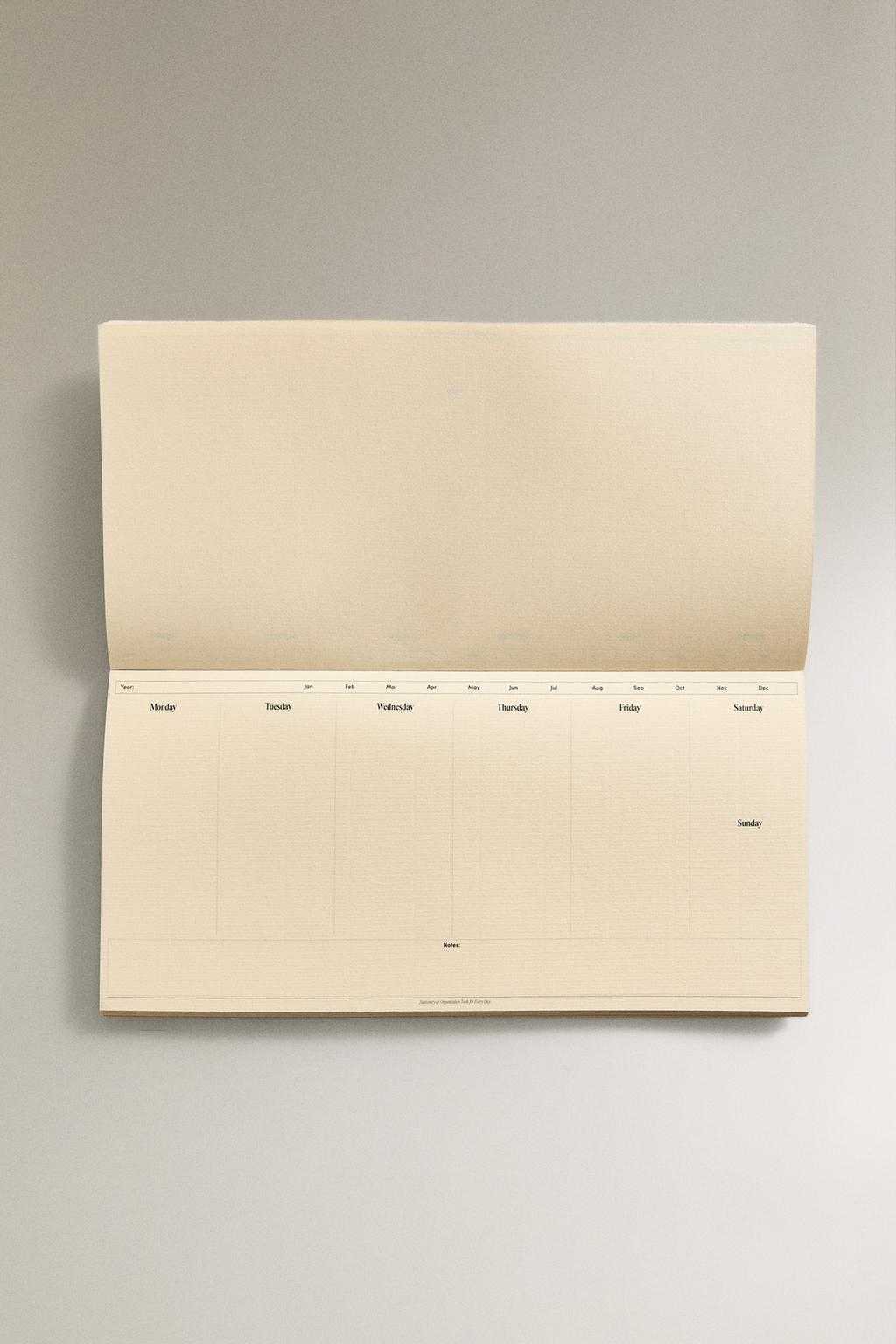 Еженедельник weekly planner zara