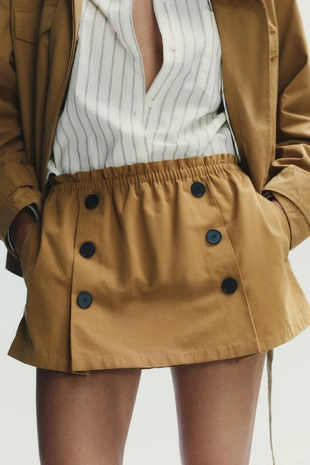 Юбка-брюки с пуговицами- Заказать в России