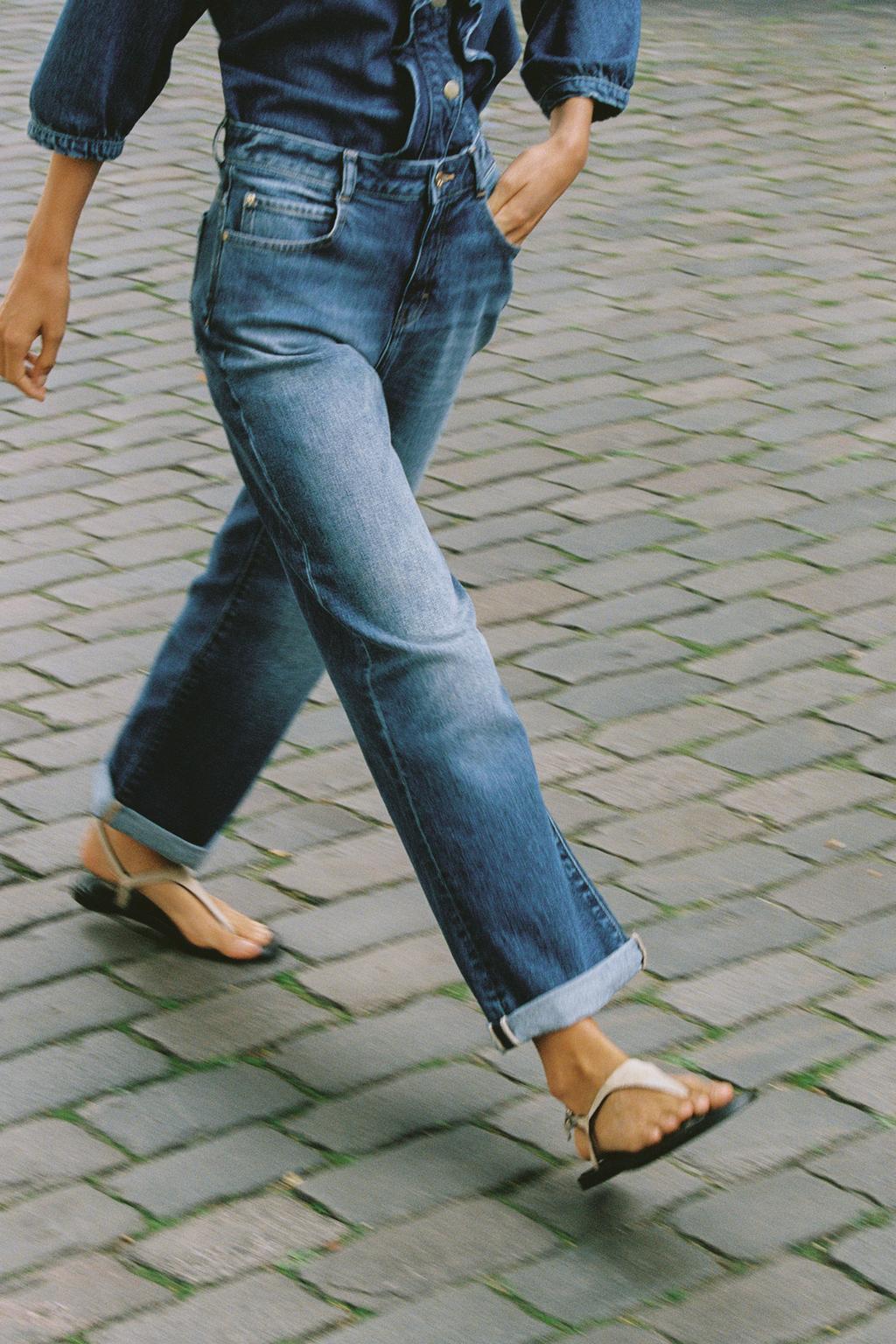 ДЖИНСЫ Z.07 RELAXED FIT С ВЫСОКОЙ ПОСАДКОЙ И ОТВОРОТАМИ