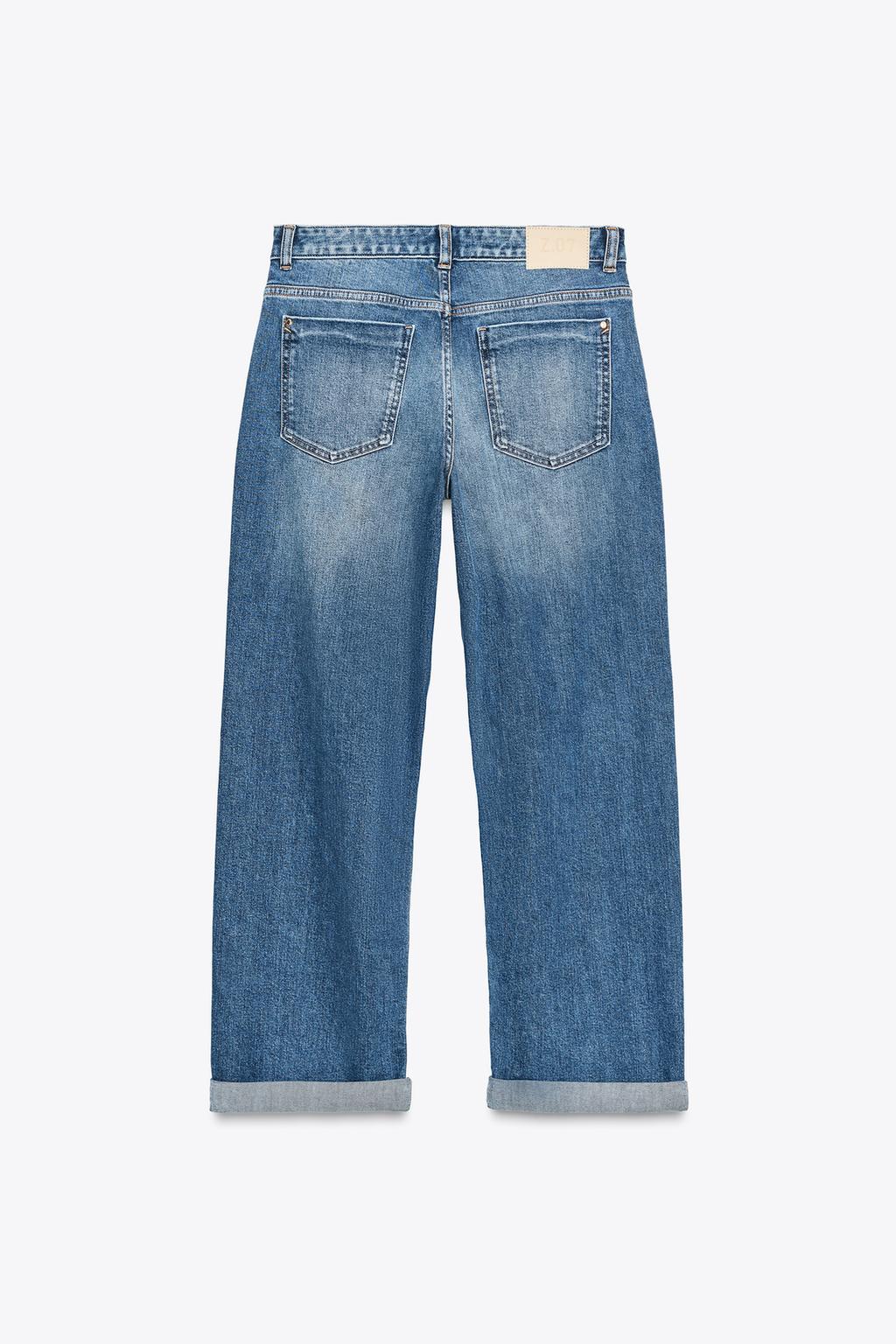 ДЖИНСЫ Z.07 RELAXED FIT С ВЫСОКОЙ ПОСАДКОЙ И ОТВОРОТАМИ