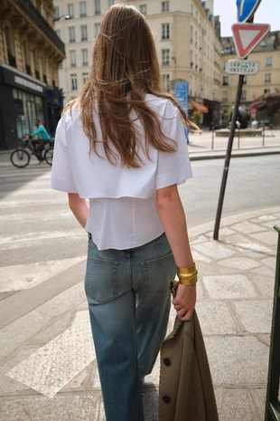 Рубашка из поплина с двойным слоем- Заказать в России